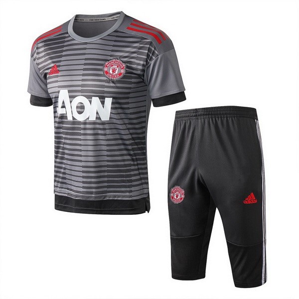 Manchester United Trikot Trainingsshirt Komplett Set 2018-19 Grau Fussballtrikots Günstig